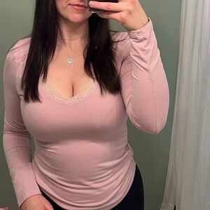 Pink Long Sleeve Top